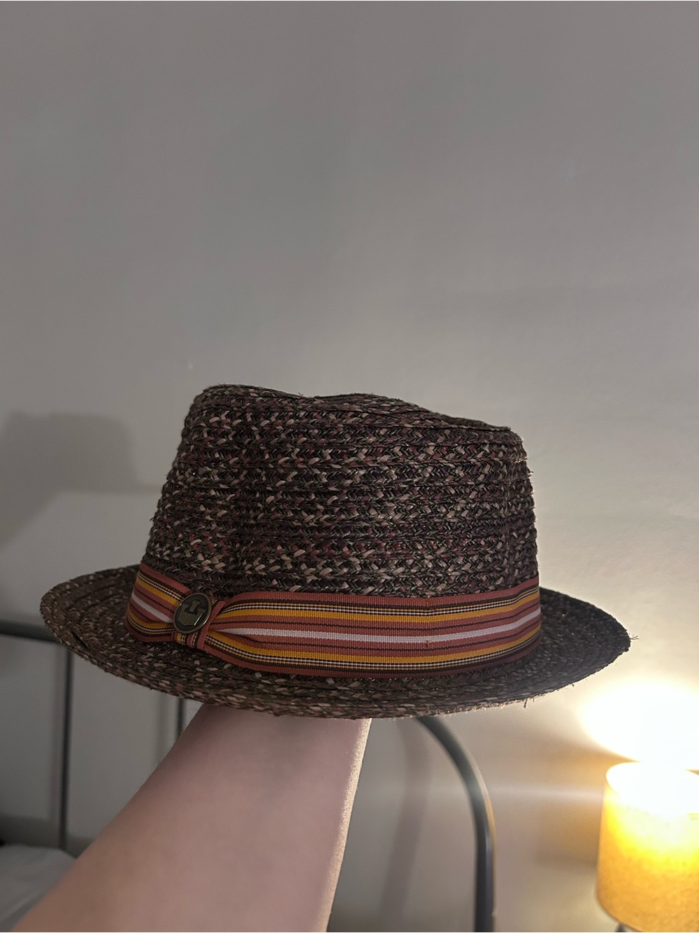 Goorin Bros Brown and Tan Woven Straw Hat